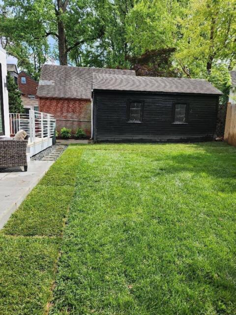 Chevy Chase Sod Installation, Walkway Repair, and Spring Cleanup (After)