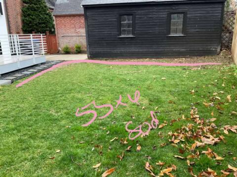 Chevy Chase Sod Installation, Walkway Repair, and Spring Cleanup (Before)