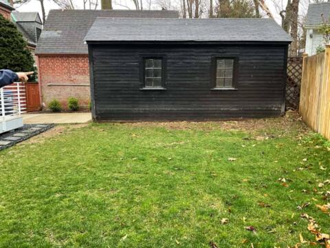Chevy Chase Sod Installation, Walkway Repair, and Spring Cleanup (Before)