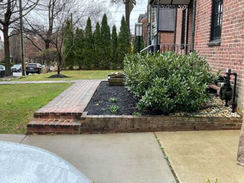 Chevy Chase Sod Installation, Walkway Repair, and Spring Cleanup (Before)