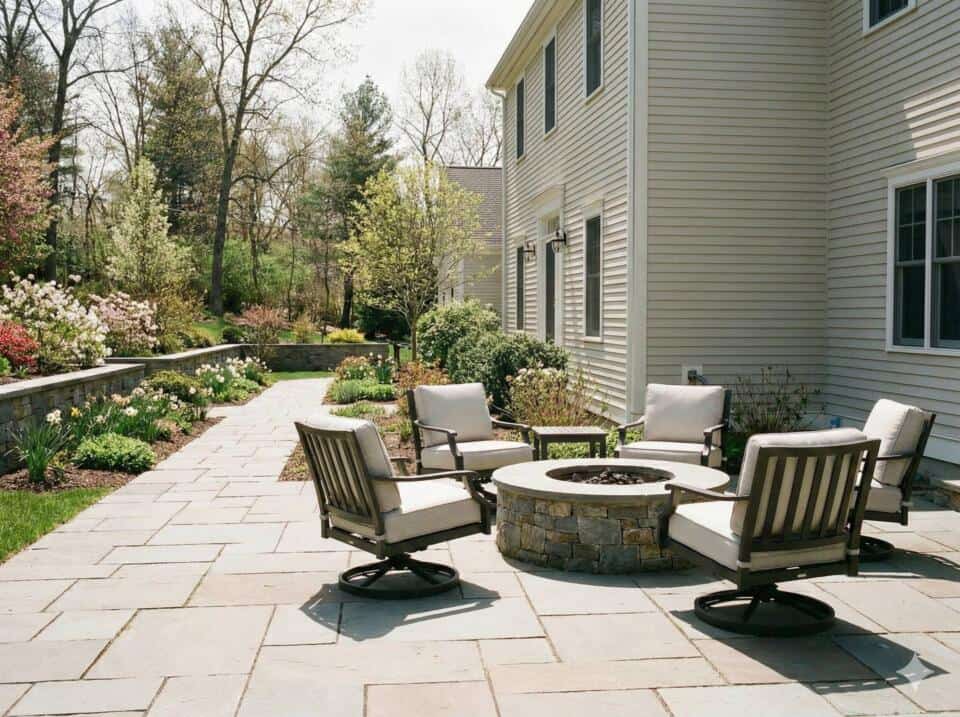 Patio backyard slope bethesda